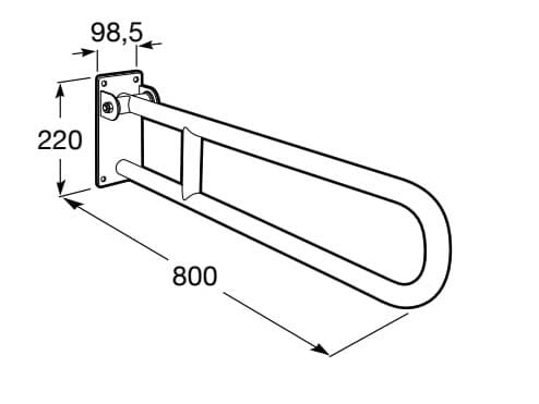 U-образная откидная ручка для ванной комнаты Roca ACCESS ARCH-00149444 - Вид №7