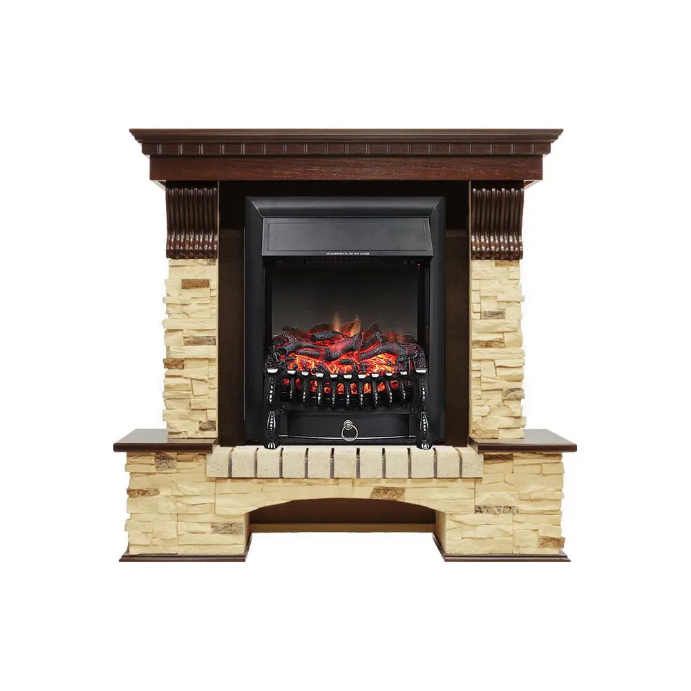 Каминокомплект Royal Flame Pierre Luxe с очагом Fobos FX BL 1.5 кВт цвет золотой 89335224 STLM-2103754 