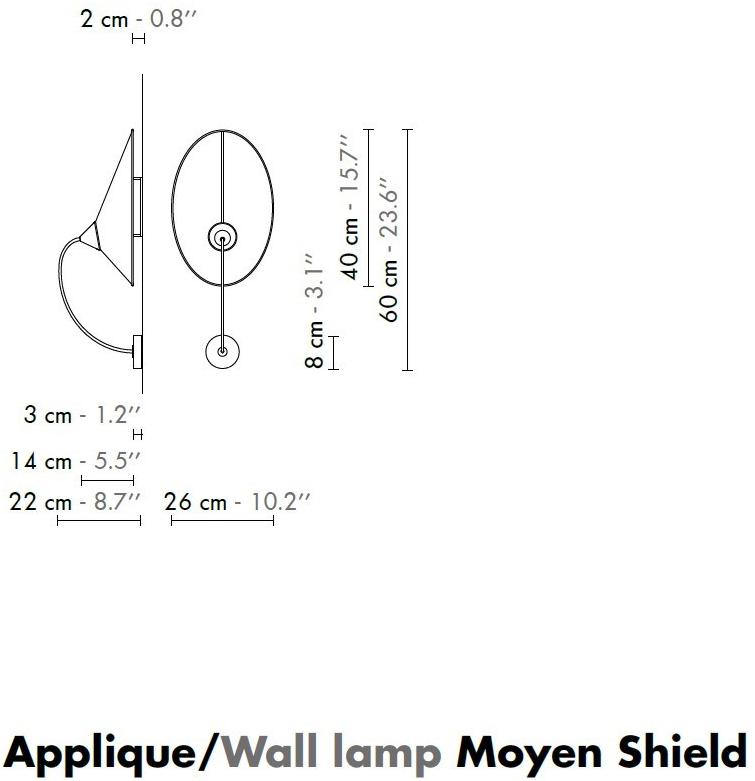 designheure Светодиодный настенный светильник из ткани Shield sun-id-1447979 - Вид №7