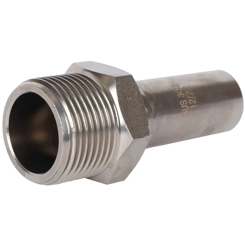 Муфта переходная Rommer 3/4"x18 мм НПр-НР нержавеющая сталь 88011233 STLM-2005274 