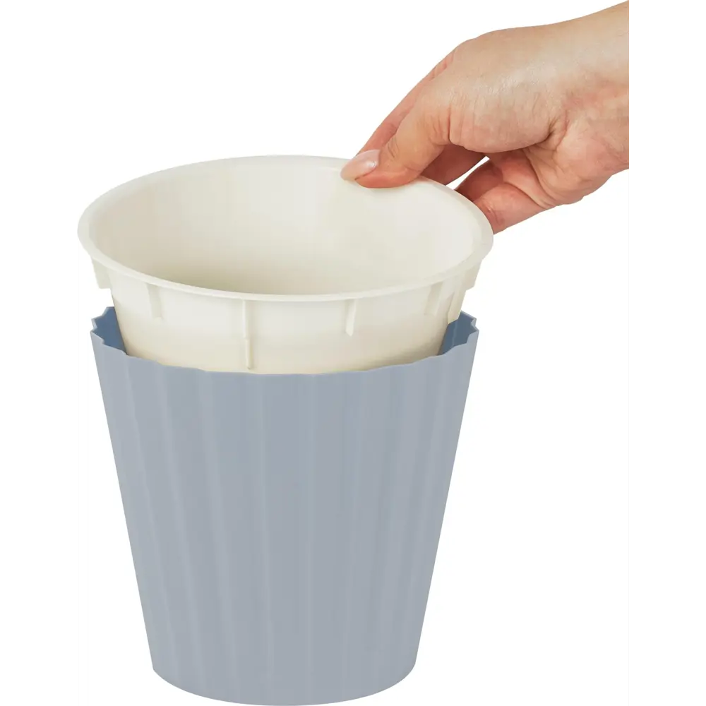 Горшок цветочный Ingreen Sand ø19 h17.7 см v3.3 л пластик утренний туман STLM-2139622 - Вид №2