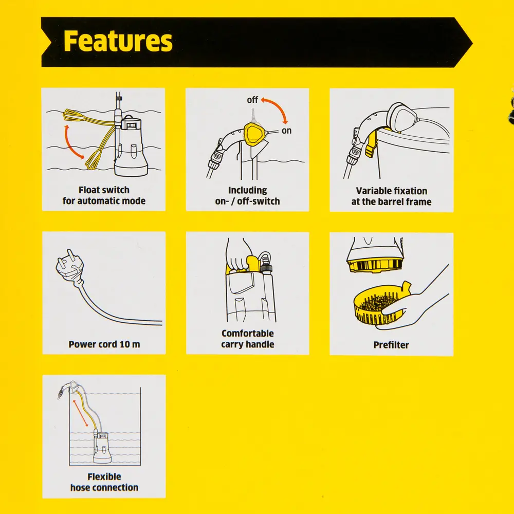 Насос садовый для полива из бочки Karcher BP 1 Barrel, 3800 л/час STLM-2164048 - Вид №5
