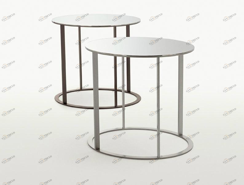 Maxalto Круглый журнальный столик из зеркального стекла Elios sun-id-1402482