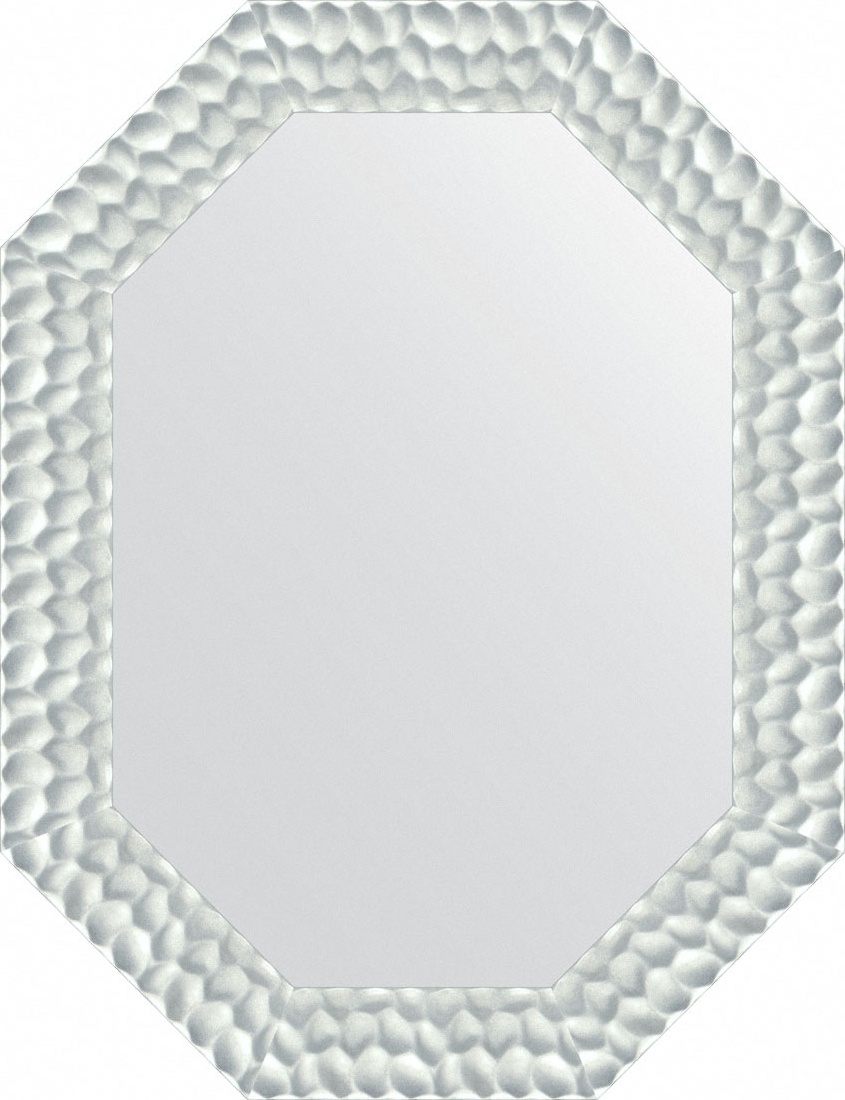 BY 7303 Зеркало в багетной раме - перламутровые дюны 89 mm EVOFORM Octagon