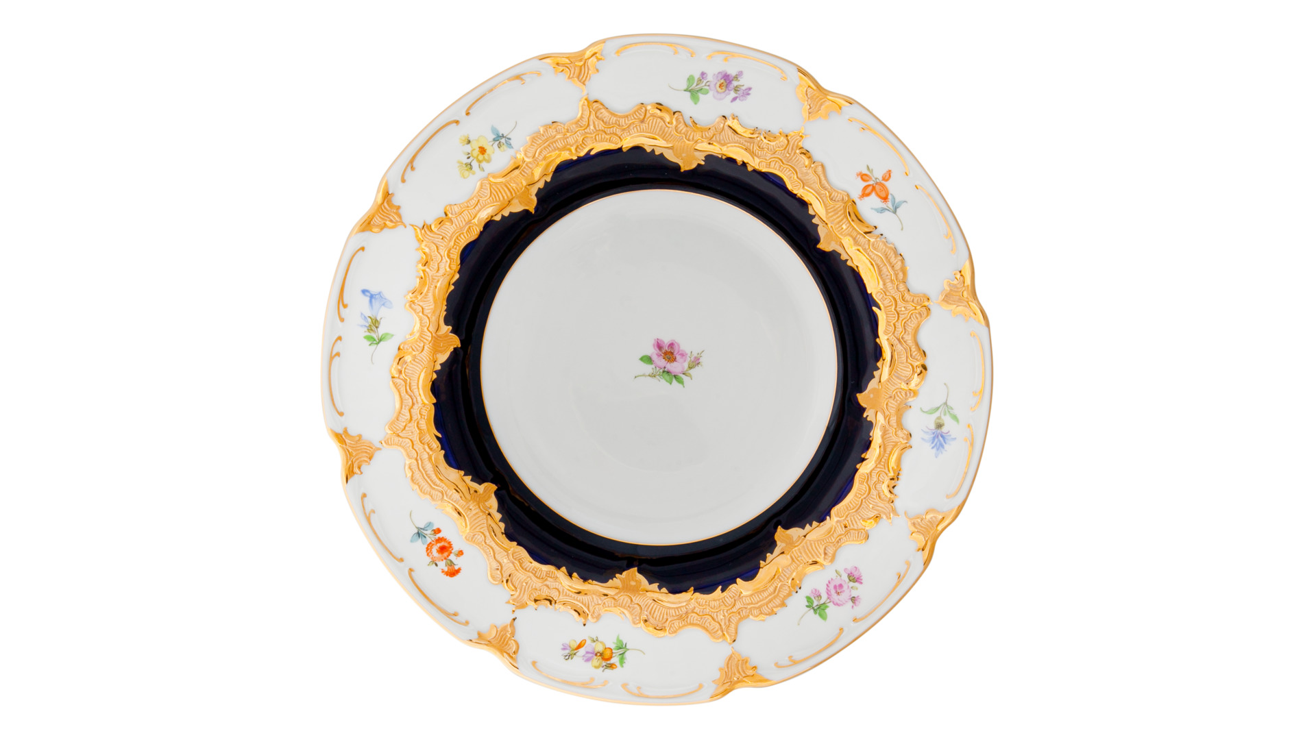 10630665 Meissen Сервиз столовый 6/22 "Форма - Б" (россыпь цветов, кобальт) Фарфор  - Вид №6