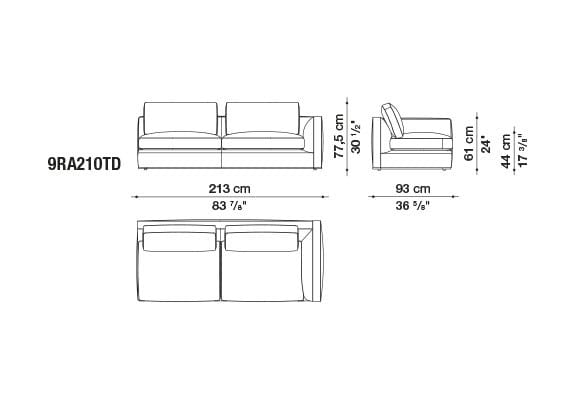 Угловой диван из ткани B&B Italia Ричард ARCH-00040927 - Вид №16