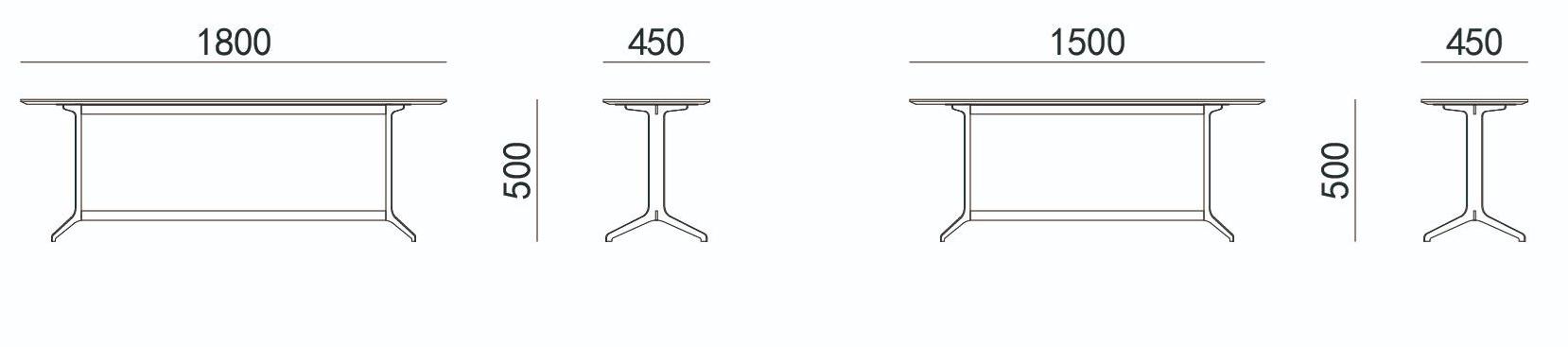 HC28 Cosmo Прямоугольный металлический журнальный столик Grantorino 43c004 / 43c005 - Вид №2
