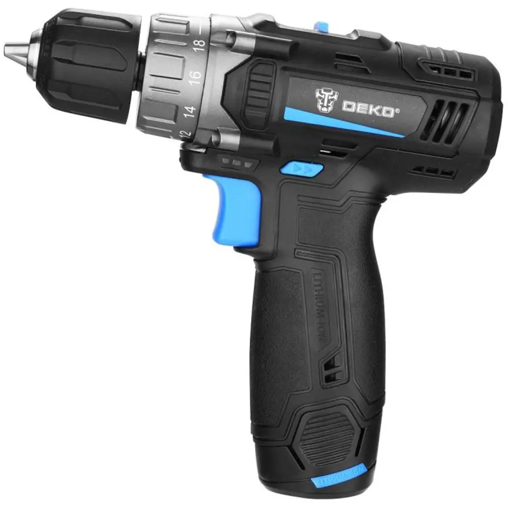 Аккумуляторная дрель-шуруповерт DEKO ZKCD12V PRO с двумя батареями 89372015