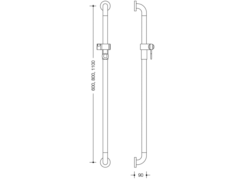 477.33B100 держатель для душа HEWI Edition matt | Polyamid  - Вид №5
