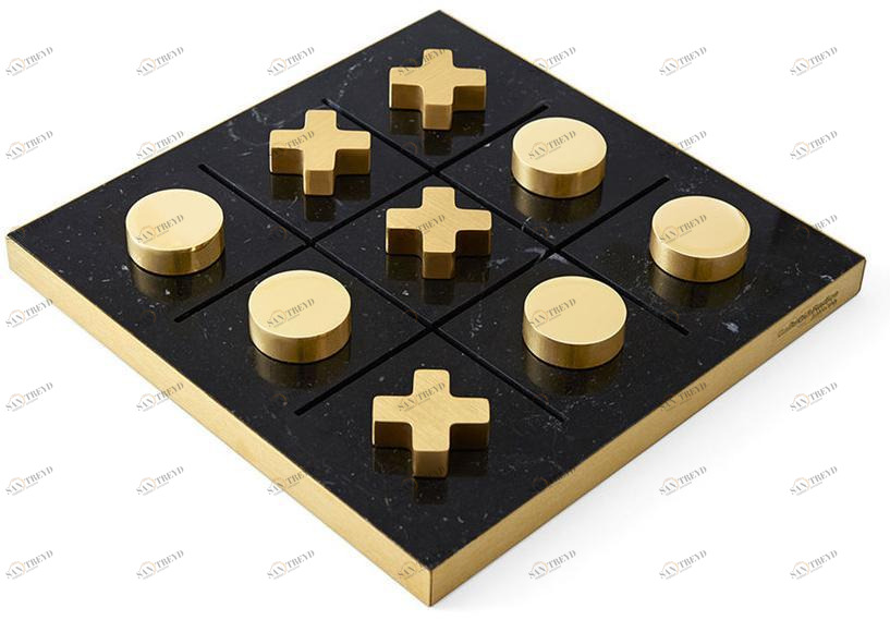 Gallotti&Radice Настольная игра из мрамора и латуни sun-id-1400256