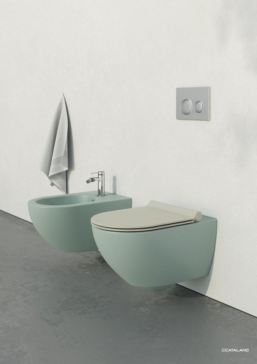 Подвесной унитаз настенный Белый CERAMICA CATALANO Colori Италия sun-id-1378228 - Вид №2