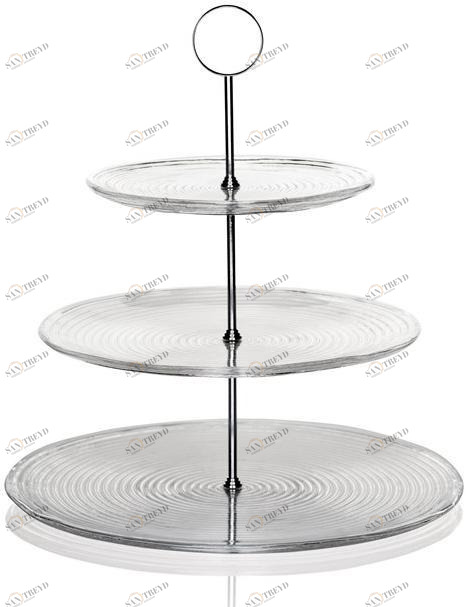 IVV Круглая подставка с 3-мя стеклянными полками Vertigo 8423.1