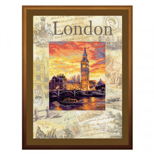 0019 РТ Набор для вышивания Города мира. Лондон 30 х 40 см RIOLIS Частичная вышивка