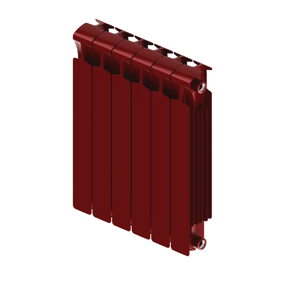 Радиатор секционный Rifar Monolit M50006RAL3011 500/100 6 секций боковое подключение биметалл бордо 82560849 STLM-2170037 - Вид №1
