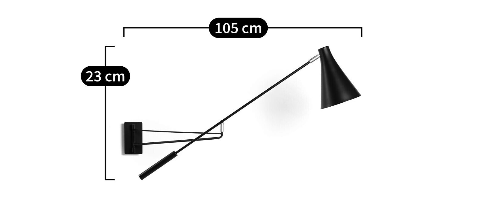 Регулируемая металлическая настенная лампа AMPM Jameson ARCH-00002464 - Вид №6