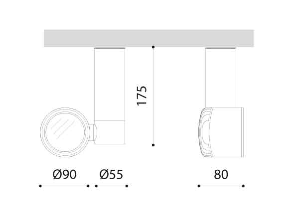 Алюминиевый светодиодный прожектор Arkoslight ZEN TUBE SURFACE ARCH-00088096 - Вид №6