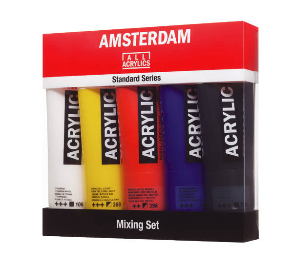 17790904 Краска акриловая Набор акриловых красок Amsterdam Standart 5цв*120мл "Mixing" Royal Talens 
