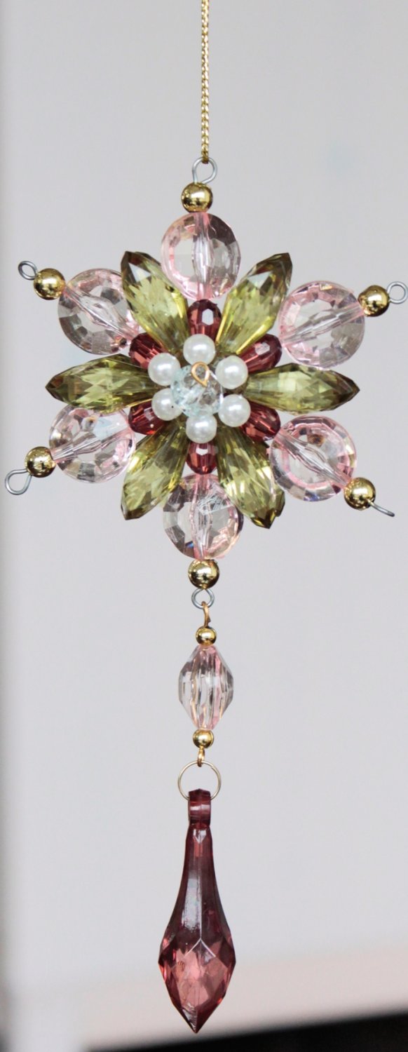 1381 831 a3 Декоративный орнамент, акрил, 16 см, зелено-золотой H-andreas  - Вид №2