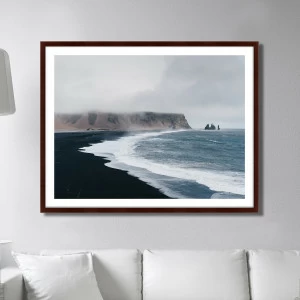Фотокартина в деревянной раме 130х102 см Vik, Iceland КАРТИНЫ В КВАРТИРУ  264727 Бежевый;белый;желтый;разноцветный