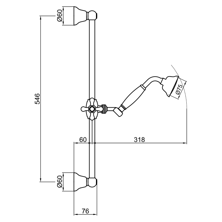 AC0384017 Душевой гарнитур Webert Comfort - Вид №1
