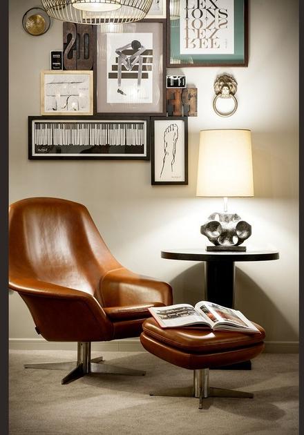 Hamilton Conte Paris Поворотное кожаное кресло Olaf sun-id-1345441 - Вид №3