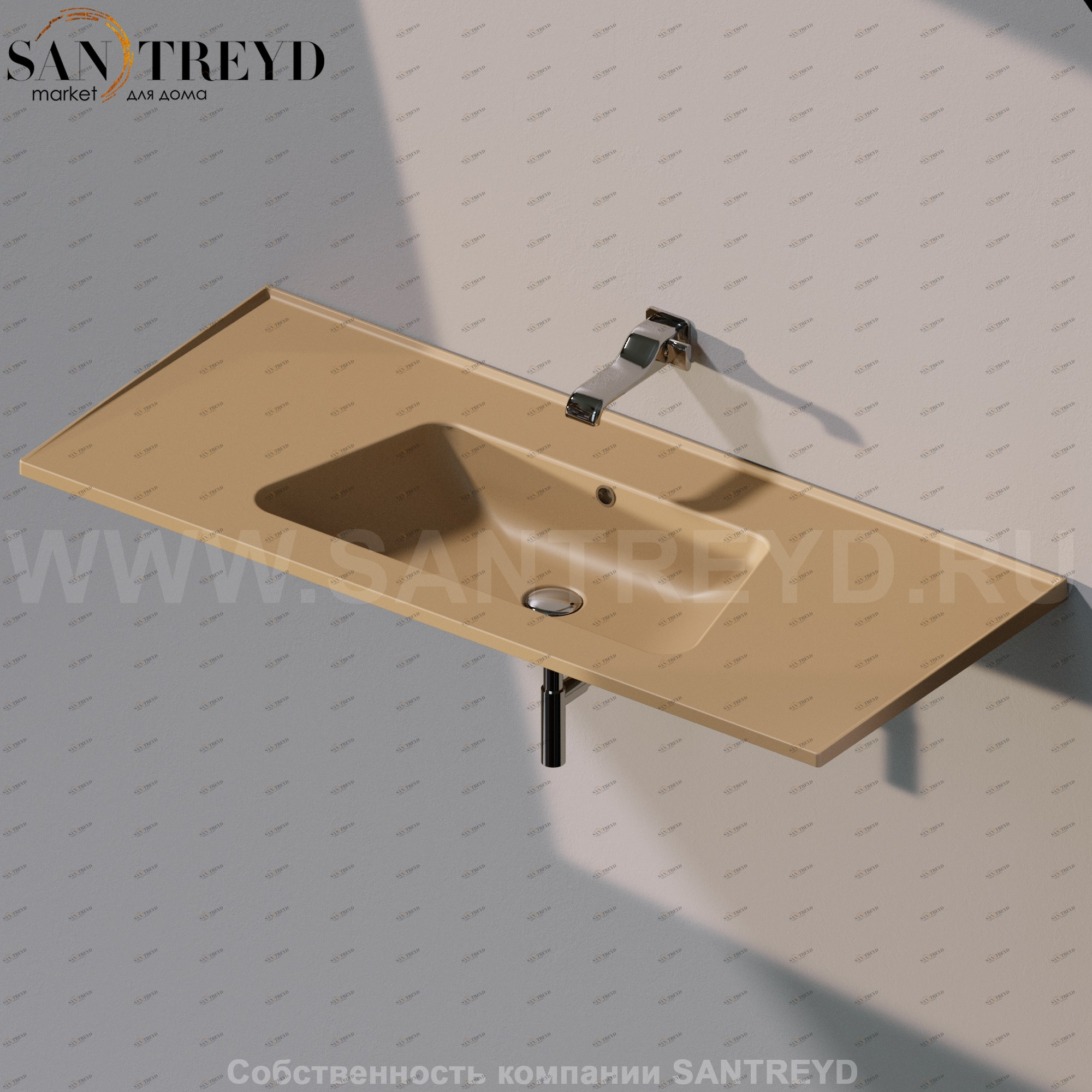 BM120L9004 Подвесная раковина настенная прямоугольная Ceramica Flaminia Bloom