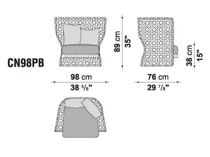 Полиэтиленовое садовое кресло B&B Italia Outdoor Canasta ARCH-00124615 - Вид №2