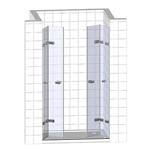 Душевые двери в нишу 170x200 GK-864TWO стекло прозрачное 6 мм GUTEWETTER TREND DOOR