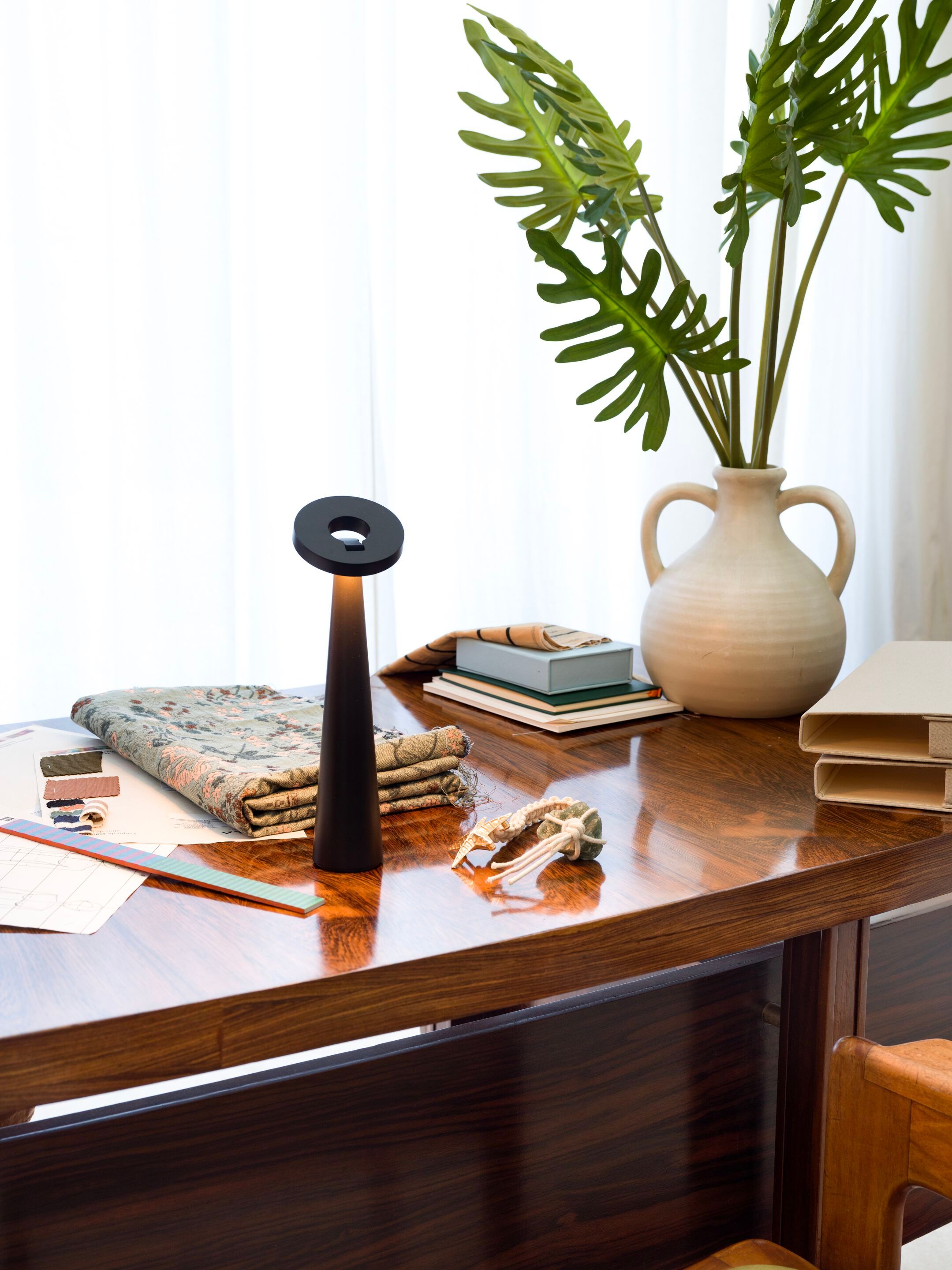 Алюминиевая регулируемая аккумуляторная батарея настольная лампа Zafferano ANGELINA ARCH-00050625 - Вид №5