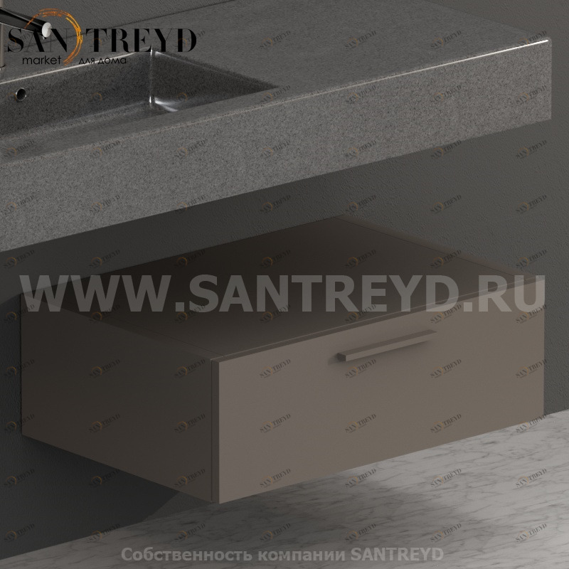 S07024CF2 Тумба с 1 ящиком 70 см коричневая Globo ARREDO WOOD Италия Ceramica Globo