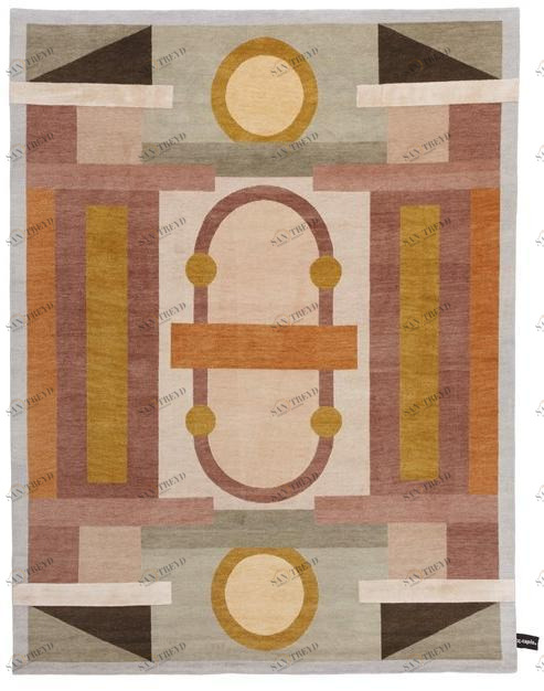 cc-tapis Прямоугольный коврик ручной работы New classics sun-id-1399250