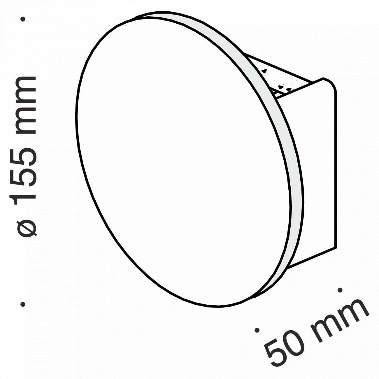 Бра настенное белое круглое 16 см Parma C123-WL-02-3W-W TECHNICAL CEILING & WALL 00-3957409 Белый  - Вид №4