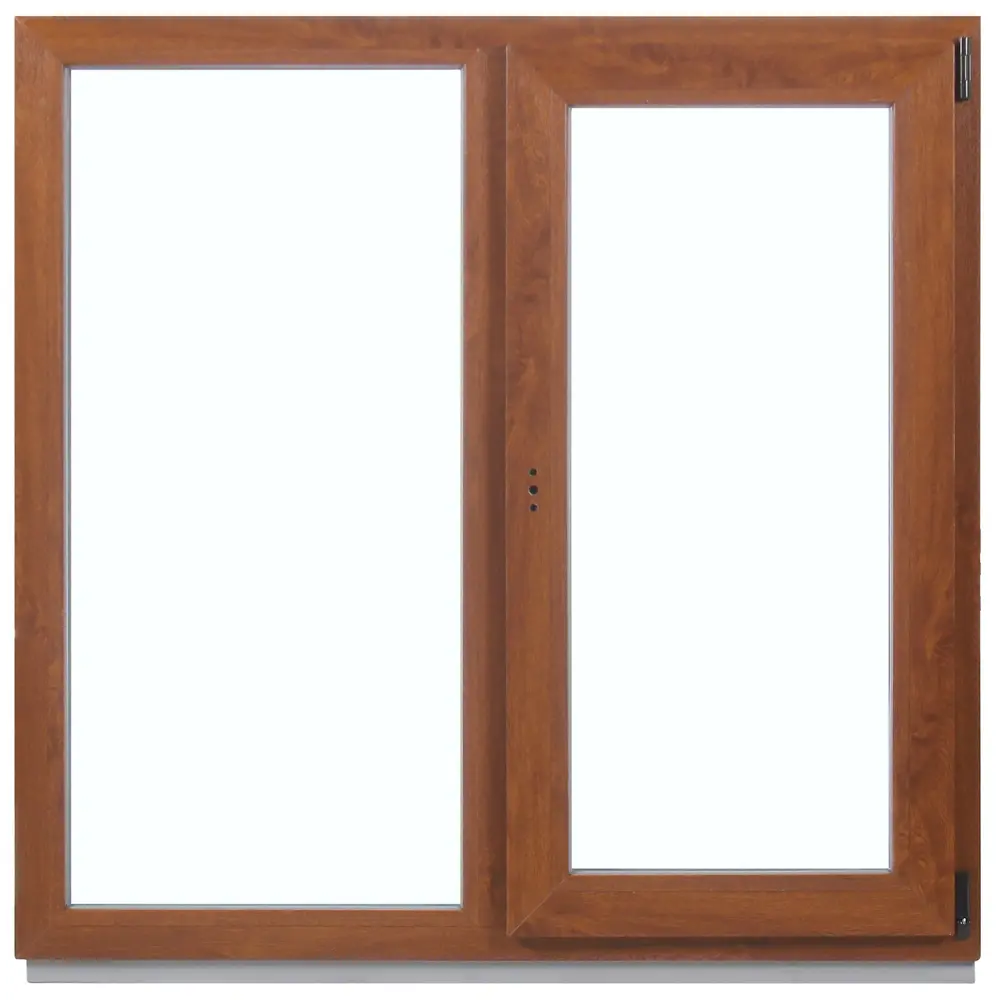 Окно ПВХ двухстворчатое, 120x100 см, глухое/поворотно-откидное правое DECEUNINCK STLM-2036068