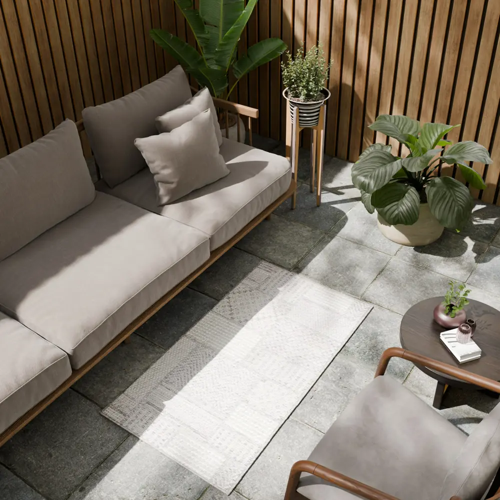 Циновка Дели 60x110 см полипропилен 84107_53211 цвет серый ROYALTAFT STLM-2137187