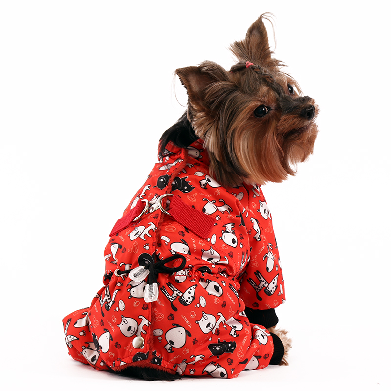 ПР0051111 Комбинезон для собак Спектр дев. (красн.) р-р S 20 см YORIKI  - Вид №1