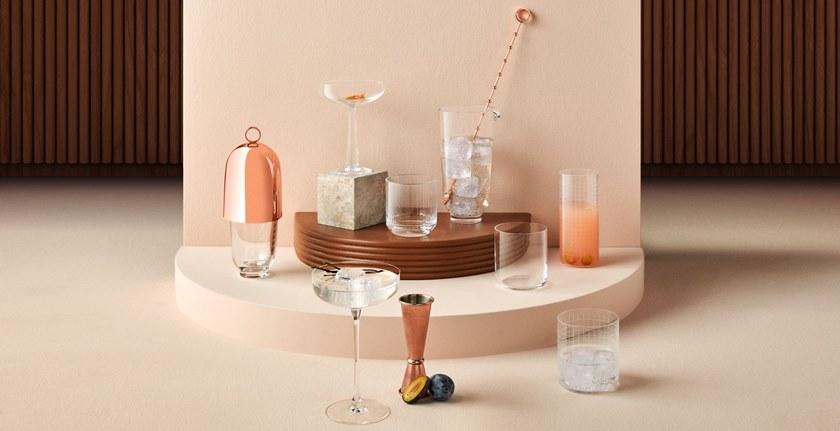 NUDE Хрустальный бокал для коктейлей с металлической мешалкой Hepburn sun-id-1418400 - Вид №3