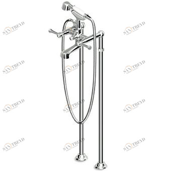 ZAL278 Отдельно стоящая ванна-душ с переключателем, ручной душ, гибкий шланг 1500 мм. Zucchetti Agorà 