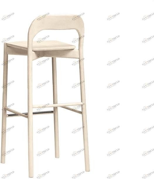 PIAVAL Барный стул высокий из бука с подставкой для ног Earl | contract 101/4