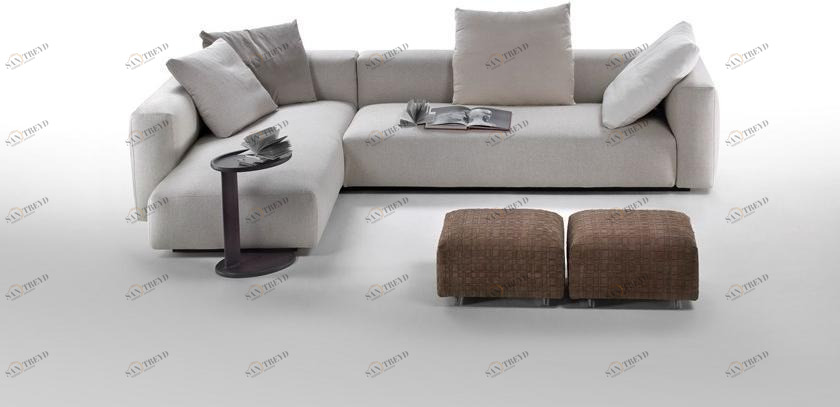 Flexform 4-х местный модульный диван из ткани Lario sun-id-1371755