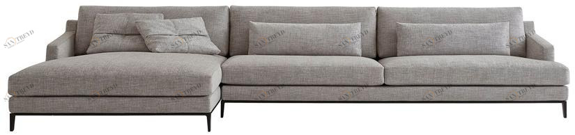 Poliform Диван из ткани с шезлонгом sun-id-1468923