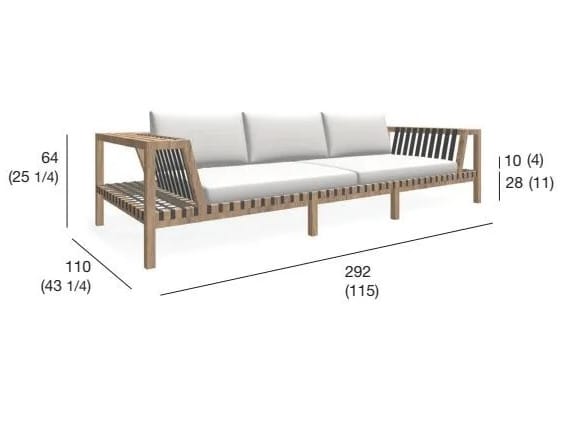 3-местный ТИК садовый диван RODA сеть ARCH-00053759 - Вид №6