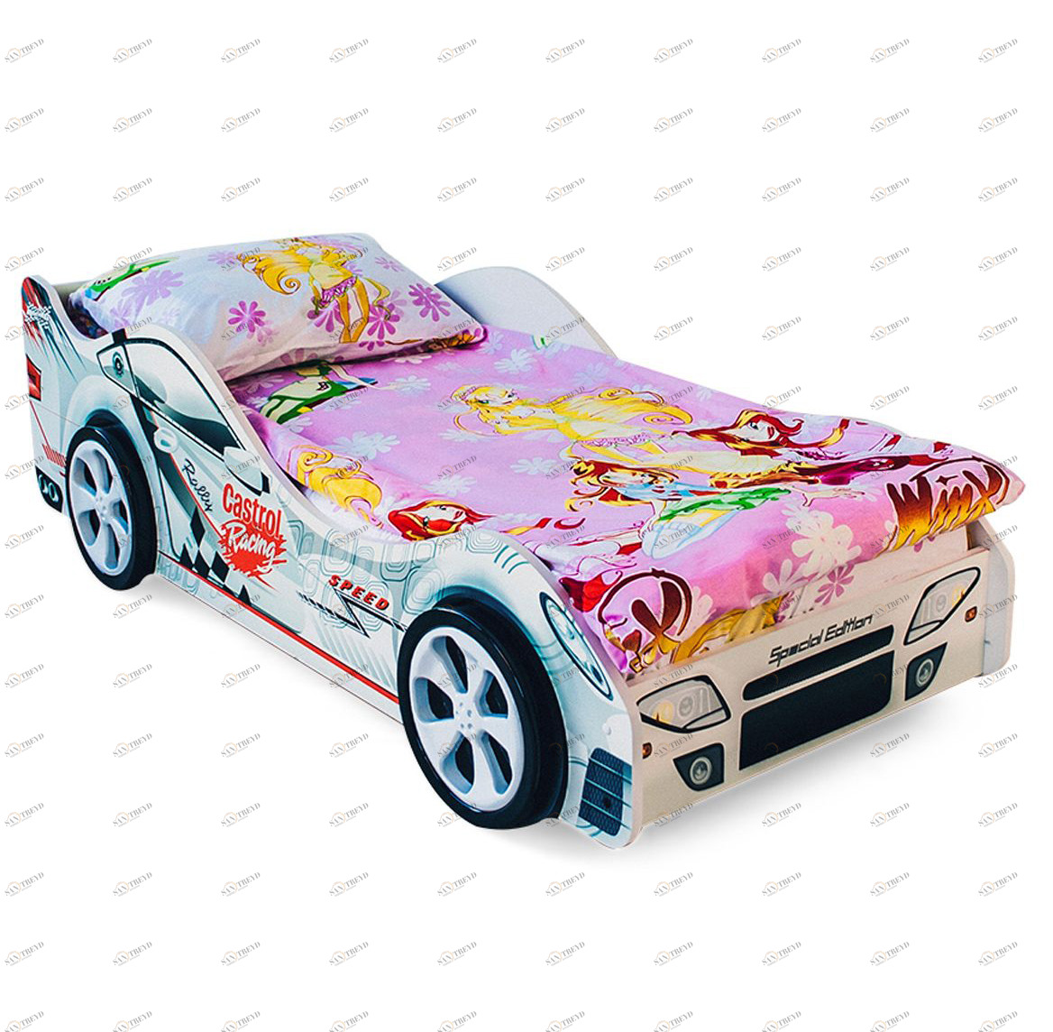 Детская кровать-машина "Безмятежность" БЕЛЬМАРКО  326741 Белый Santreyd 