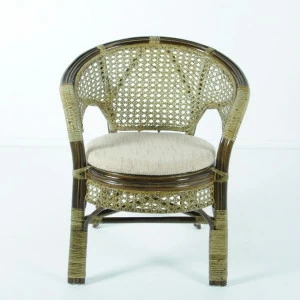 Кресло с подушкой зеленое из ротанга "Олива" 02/15В VINOTTI  00-3885224 Зеленый