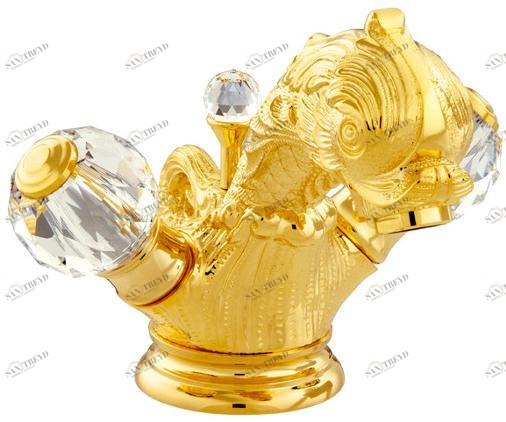 Bronces Mestre Смеситель для умывальника на одно отверстие с кристаллами swarovski® Antartica sun-id-1349461