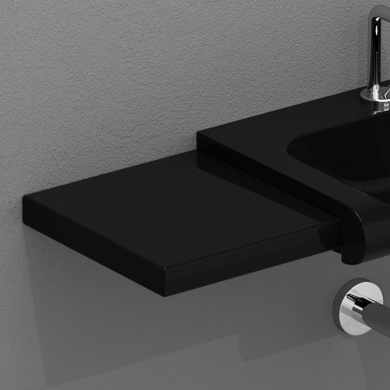 341704 Столешница из керамики 32x35,5 цвет Черный жемчуг Kerasan Inka project Италия