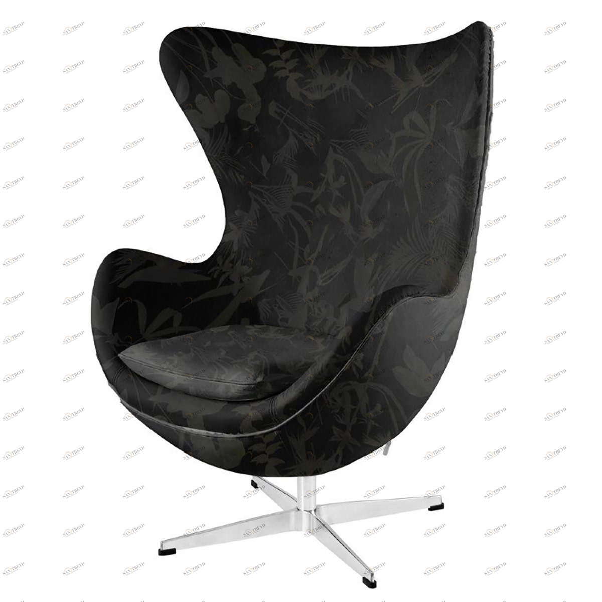 Кресло Arne Kaiser черное ICON DESIGNE ДИЗАЙНЕРСКИЕ, EGG 096808 Черный 