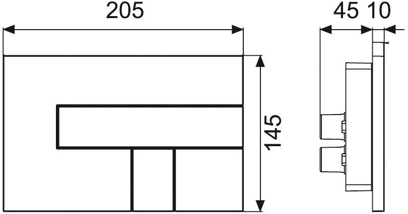 Redi Панель смыва для унитаза из пластика Nicoll P2bilos - Вид №1