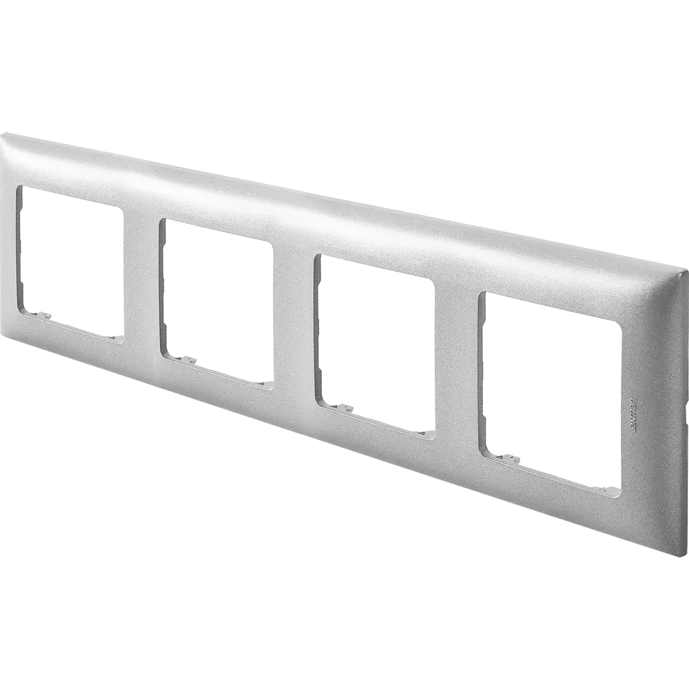 LEXMAN LILIAN Classic — универсальная рамка для розеток на 4 поста, цвет «Алюминий» 86761623 STLM-0071356 - Вид №1