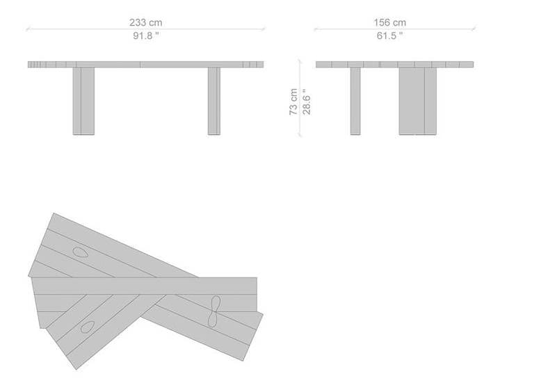 Дубовый стол / стол CASSINA VENTAGLIO ARCH-00069837 - Вид №4