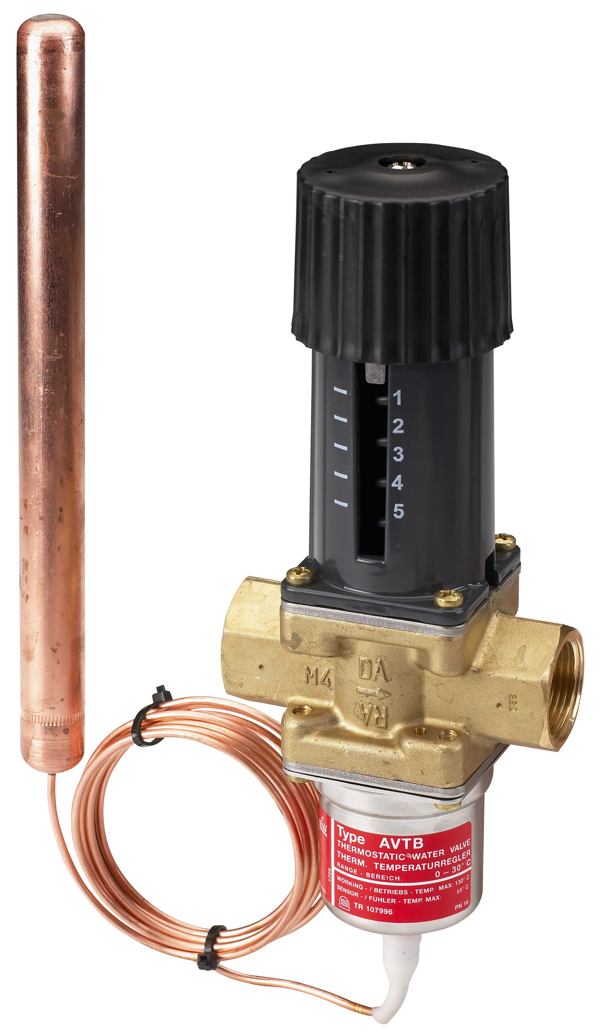 Danfoss Регулятор температуры AVTB AVTB PN16 20/3,4/30-100/2,3M/н.р. 003N5142  - Вид №3